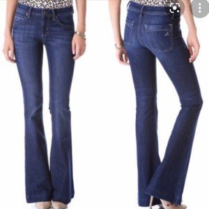 DL1961 JOY SUPER HIGH RISE FLARE JEANS IN DAZED